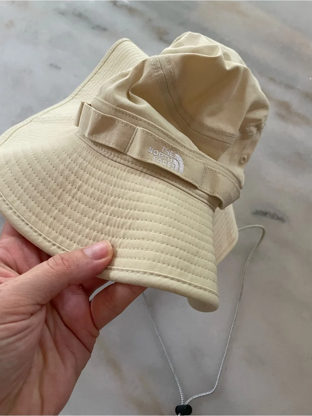 The North Face Tan Boonie Hat with Chin Cord - unisex